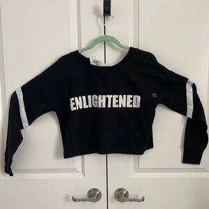 NWT Black S GABRIELLA UNION ENLIGHTENED unique trendy comfortable crop